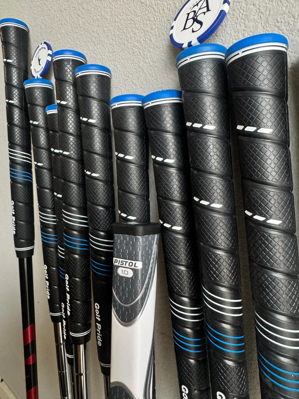 Finished Golf Pride CP2 Wrap set with a SuperStroke Pistol 1.0 putter grip