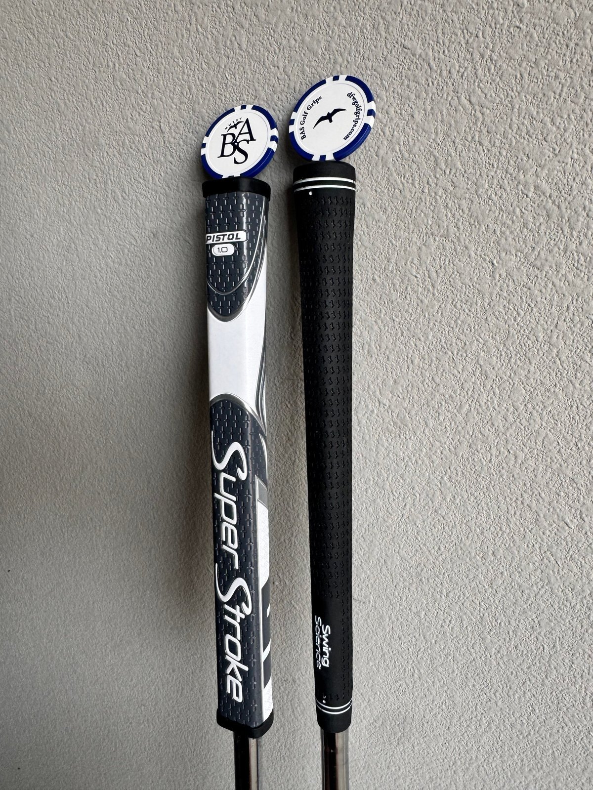 Finished putter grip installation by BAS Golf
