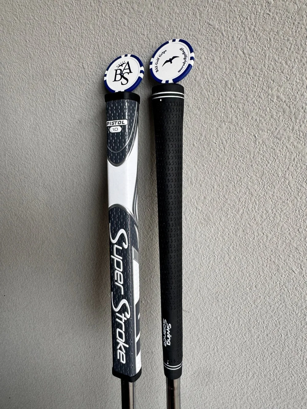 Finished putter grip detail from completed BAS Golf work