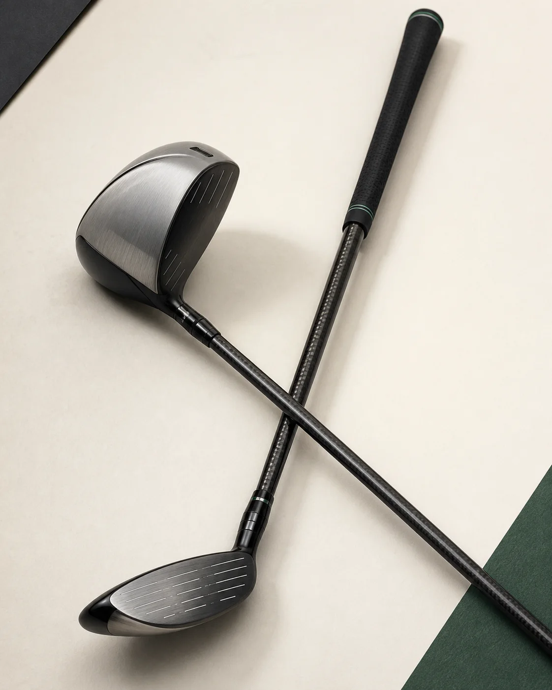 Finished driver and fairway wood with complete graphite shafts